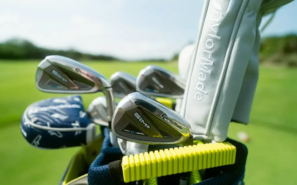 SIM2 golf clubs on course